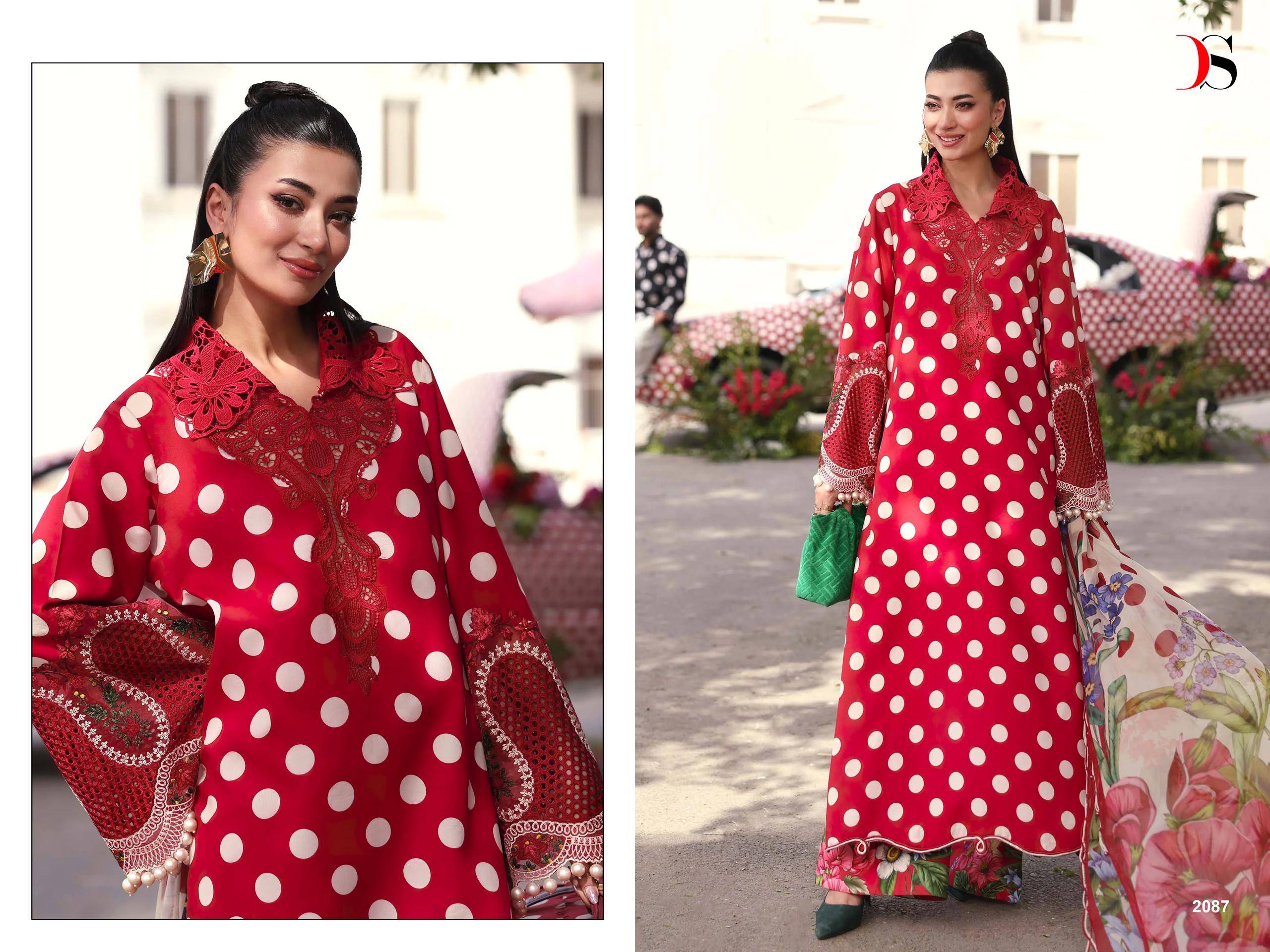 MARIA B. Mprint 25-7 by DEEPSY SUITS 2081 To 2088 Series Beautiful Pakistani Suits Wear Pure Cotton Dresses At Wholesale Price